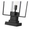 Z-Lite Sheridan 1 Light Outdoor Pier Mounted Fixture, Black And Seedy 594PHBS-SQPM-BK - alternate 4